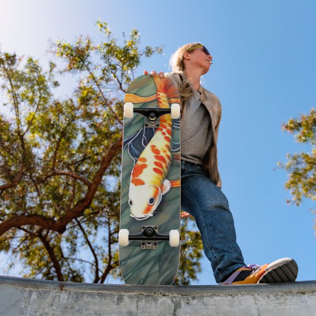 Skate Koi Fish Painting Japão Art (Ao ar livre 1)