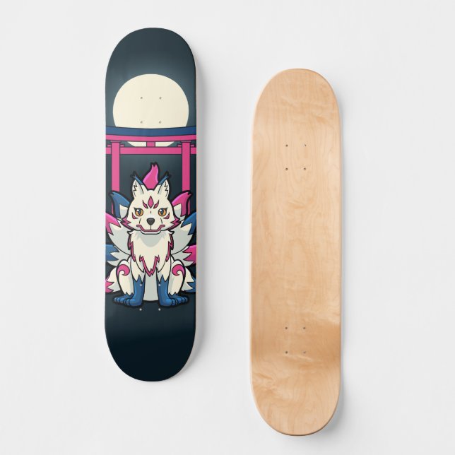 Skate Kyubi Kitsune - Fox Yokai Japonês (Frente)