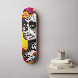 Skate La Catrina Sugar Skull Wall Art