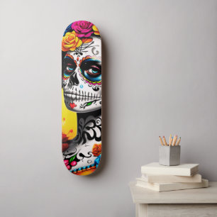 Skate La Catrina Sugar Skull Wall Art