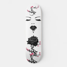Skate Lábios Rosa Pretos Com gótico Com  Derrubando Arte