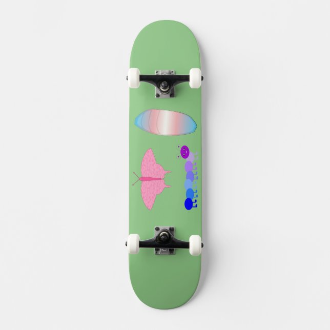 Skate Lagarta do Orgulho Transgênero LGBTQIA para Borbol (Frente)
