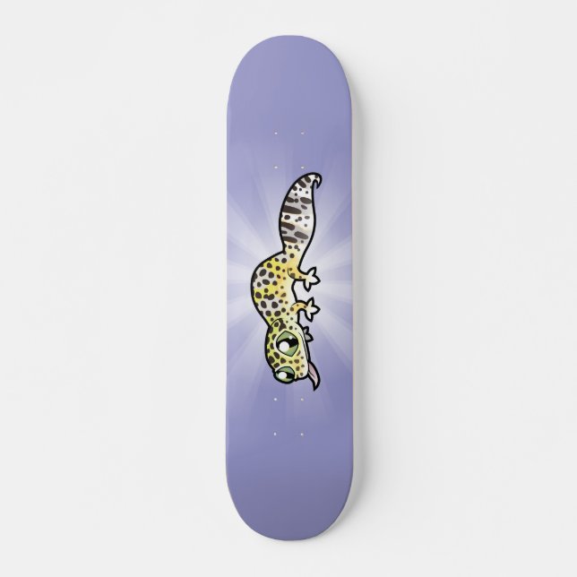Skate Lagartixa Leopardo Desenhada (Frente)