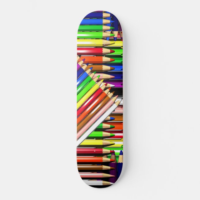 Skate lápis a cores (Frente)