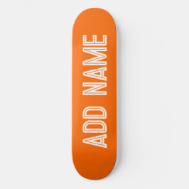 Skate laranja brilhante - personalizado