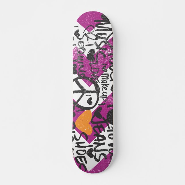 Skate Laranja dos grafites (Frente)