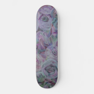 Skate Lavanda Rosa Watercolor Art