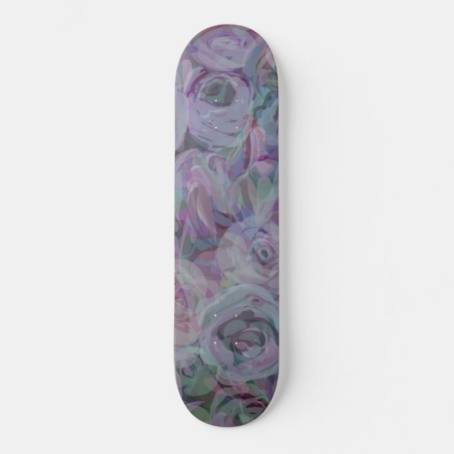 Skate Lavanda Rosa Watercolor Art (Frente)