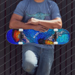 Skate Legal água-viva-azul-oceano, vá com o fluxo<br><div class="desc">"Vai com o fluxo." Tome uma lição dessas águas-vivas amarelas laranja flutuando ao longo do oceano azul-turquesa e deixe a vida seguir seu curso sempre que você surf o pavimento neste quadro de ilustração fotográfica surpreendentemente chique, legal e vibrantemente colorida. Faz um presente de excelente para alguém especial (ou você...</div>