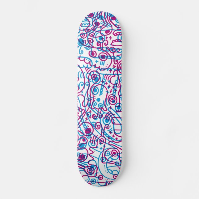 Skate legal com os gráficos loucos do monstro (Frente)