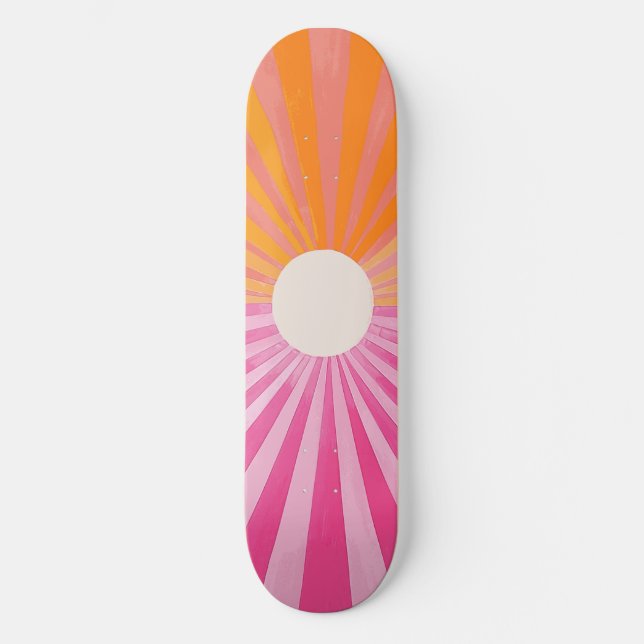 Skate Legal Painel de controle rosa-sol e laranja (Frente)