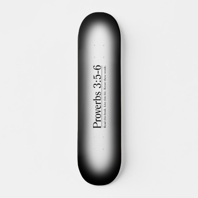 Skate Leia o 3:5 dos provérbio da bíblia - 6 (Frente)