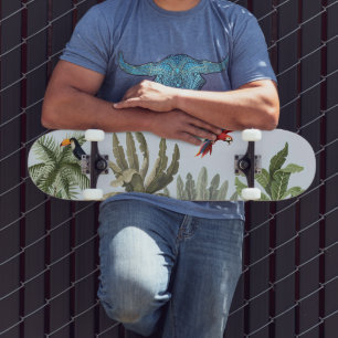 Skate Lenço de seda quadrado com vida selvagem da selva