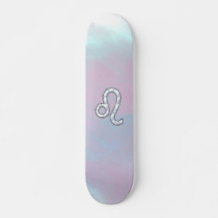 Skate Leo Zodiac Símbolo de Pastels Nacre Style Impressã