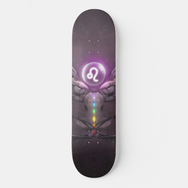 Skate Leo Zodiac - Sinal Sete Chakras - Deck (Frente)