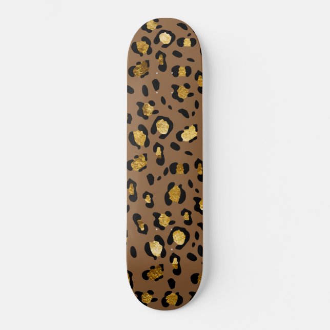 Skate Leopard Animal Print Glam #29 #padrão #decor #art (Frente)