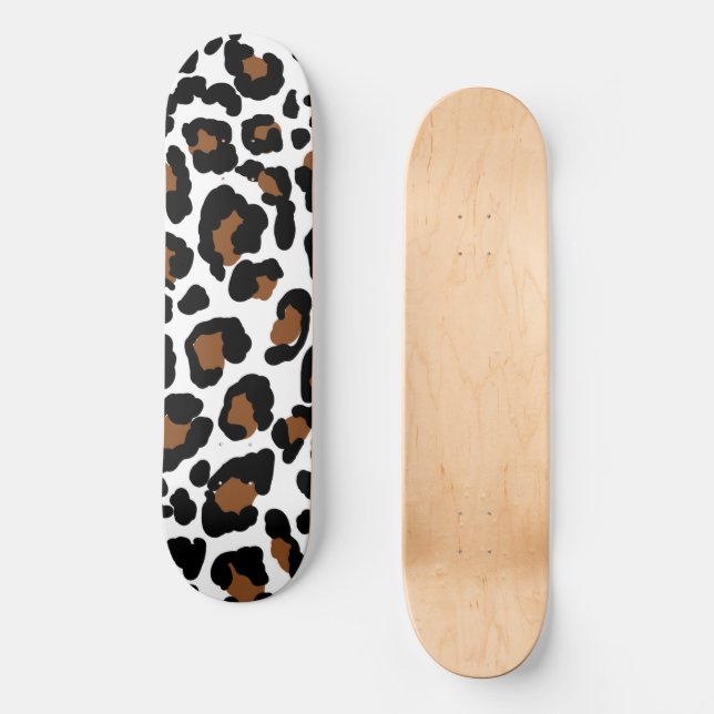 Skate Leopard Grande Impressão de Pele de Gato (Frente)