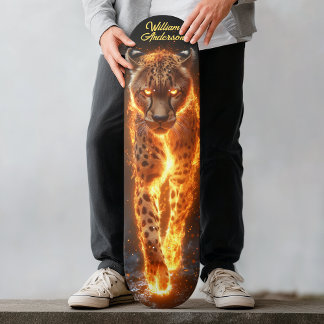 Skate Leopardo Ardente Brilhante