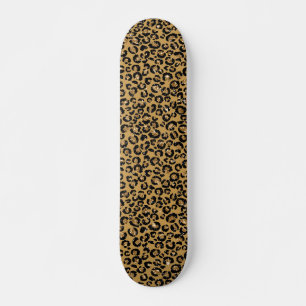 Skate Leopardo Mancha Dourada Pele com Pele Padrão Jagua