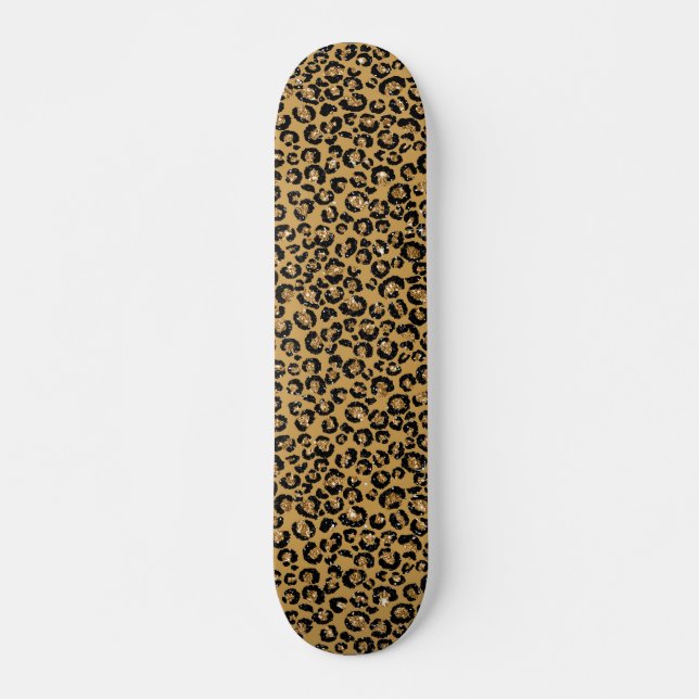 Skate Leopardo Mancha Dourada Pele com Pele Padrão Jagua (Frente)