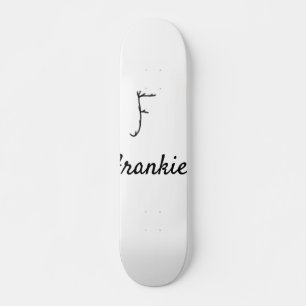 Skate Letra F monograma preto minimalista simples adicio