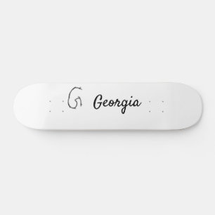 Skate Letra G monograma preta minimalista simples adicio