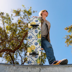 Skate Limão da Costa Amalfitana e Padrão de Azulejos