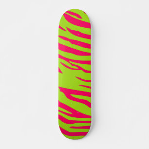 Skate Limão Rosa-Quente, Zebra Imprimida Velha Quadro Es