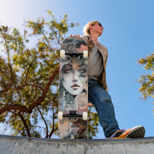 Skate Linda Colagem de Mulheres