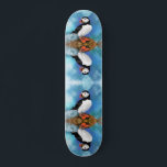 Skate Linda pintura de pássaros do Atlântico Puffin Migr<br><div class="desc">Belo Bife de Pássaros do Atlântico Pintura de Arte Migrada - Pão de Palha de Aquarela</div>