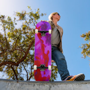 Skate Lindas Flores Roxas e Purpúreas de Phlox de Jardim