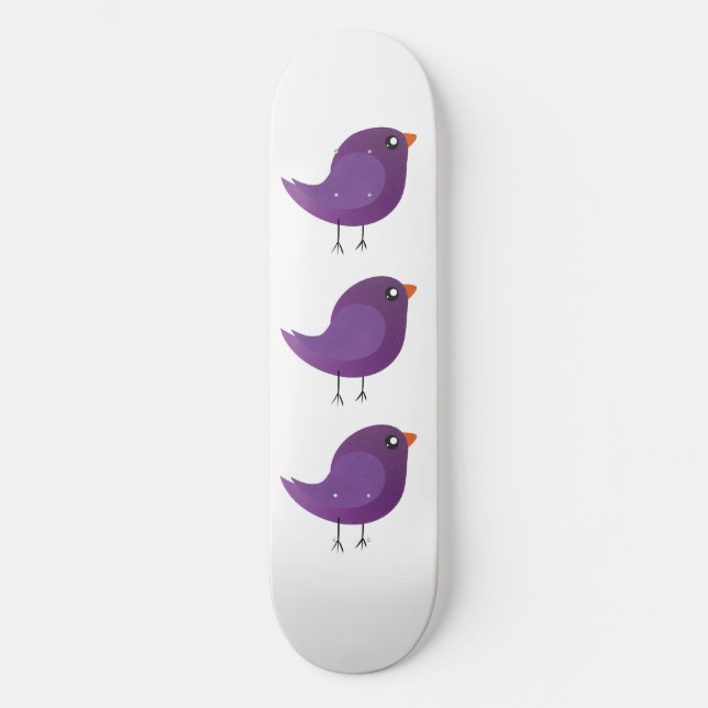 Skate lindo pássaro roxo (Frente)