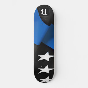 Skate Linha Azul Fino de Sinalizador de Polícia Persona