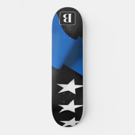 Skate Linha Azul Fino de Sinalizador de Polícia Personal