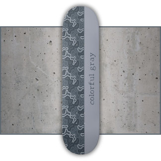 Skate Linha Orgânica Abstrata Espaço Cinza Vida