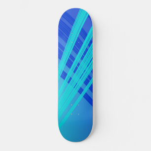 Skate Linhas Abstrato Azul e Teal