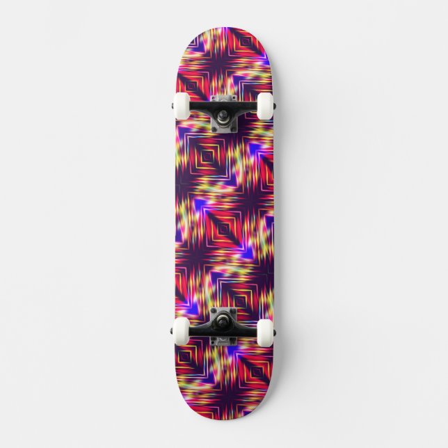 Skate Linhas coloridas abstratas (Frente)