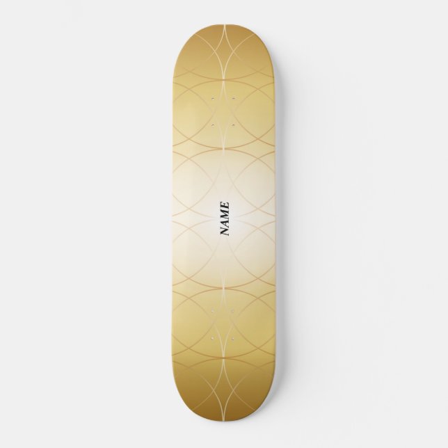 Skate Linhas de abstrato ouro (Frente)