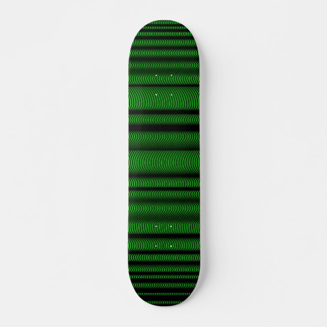 Skate Linhas de onda pretas - em verde (Frente)