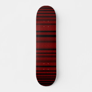 Skate Linhas de onda pretas - em vermelho