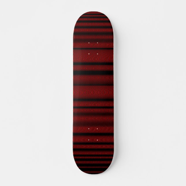 Skate Linhas de onda pretas - em vermelho (Frente)