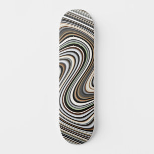 Skate Linhas onduladas em castanho claro/bege/azul turqu