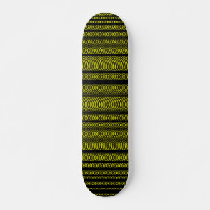 Skate Linhas onduladas pretas - em amarelo