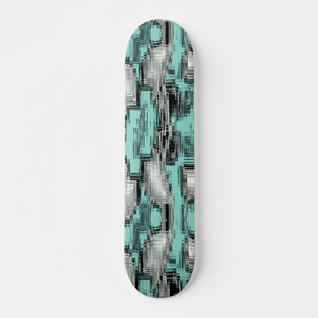 Skate Linhas pixelizadas cruzadas formando quadrados abs (Frente)