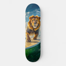 Skate Lion Surfing Design por Rich AMeN Gill