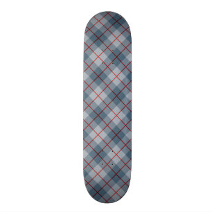 Skate Listra Azul-Vermelha da xadrez diagonal