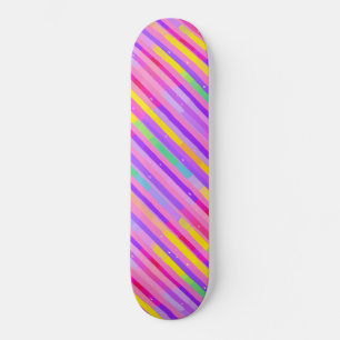 Skate Listra de padrão rosa roxo pastel