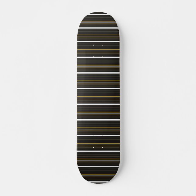 Skate Listras amarelas pretas fofas (Frente)