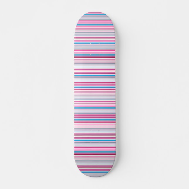 Skate Listras azuis rosa fofas (Frente)