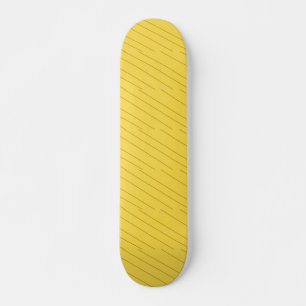 Skate Listras castanhas diagonais amarelas da mostarda
